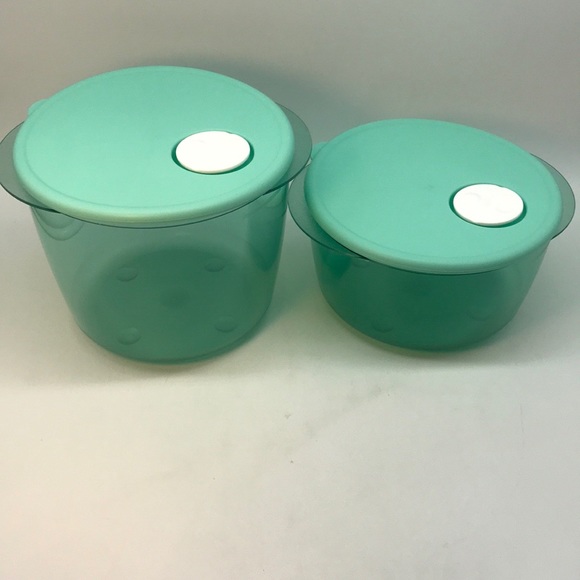 Tupperware CrystalWave  Round Plus Containers 2-PC - Picture 12 of 16